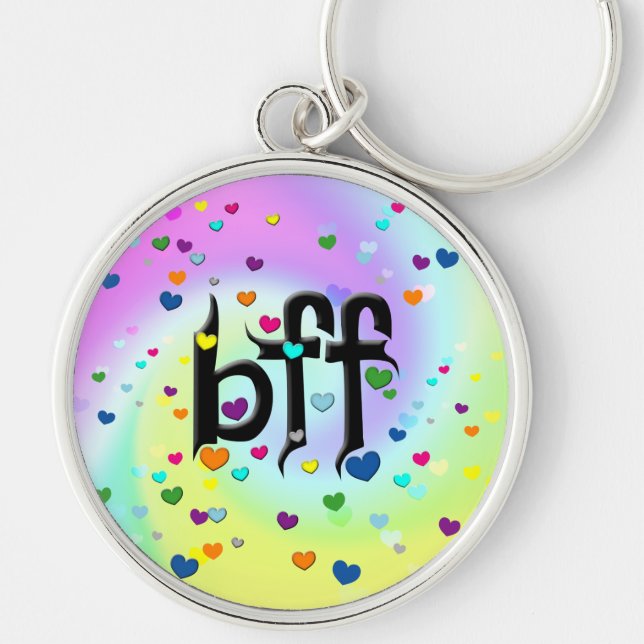 bff ~ hearts keychain (Front)