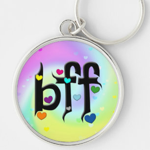 bff ~ hearts keychain