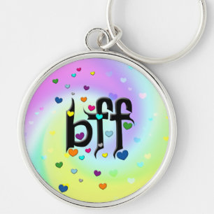 bff ~ hearts keychain
