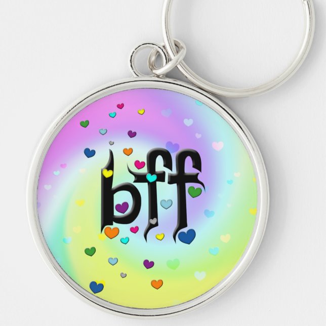 bff ~ hearts keychain (Front)