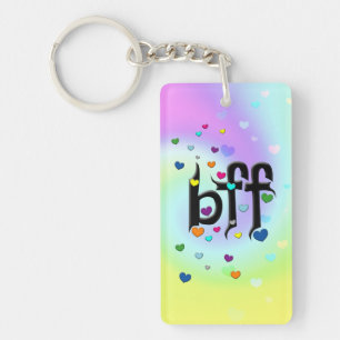 bff ~ hearts keychain