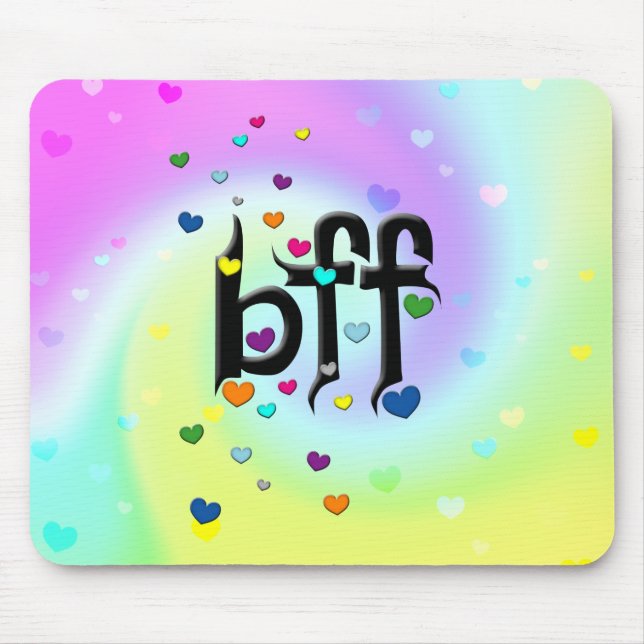 bff ~ hearts mouse pad (Front)
