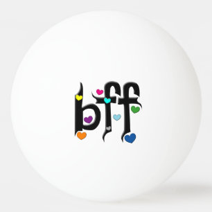 bff - hearts ping pong ball