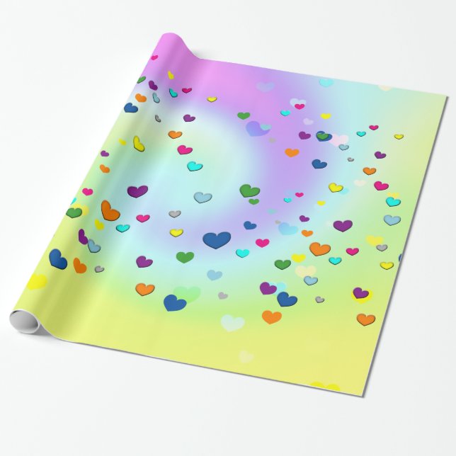 bff ~ hearts wrapping paper (Unrolled)