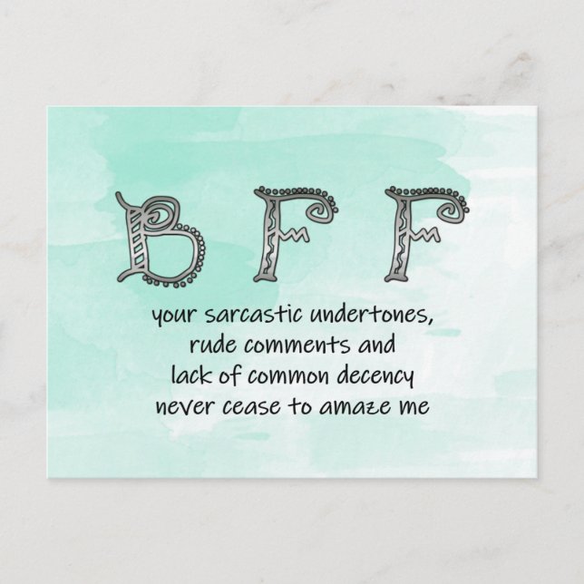 BFF humour Postcard (Front)