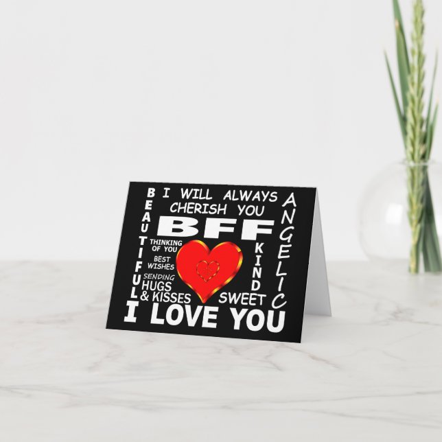 BFF I Love You Card (Front)