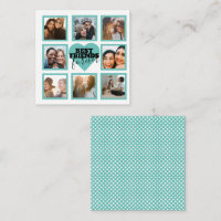 BFF Insta Photo Collage Teal Heart