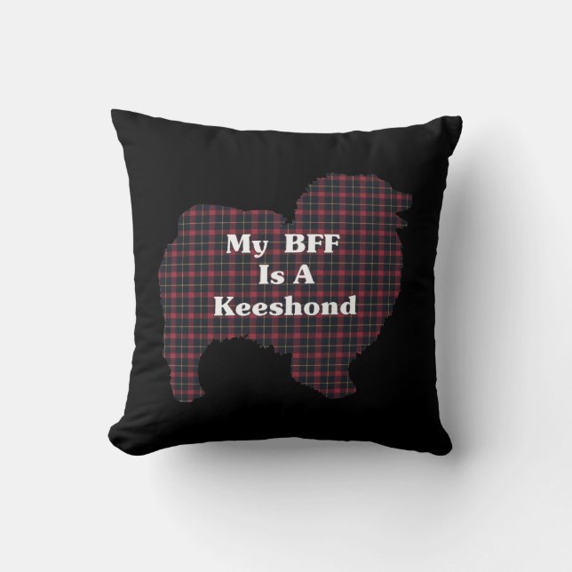 BFF Keeshond Lovers Gifts Throw Pillow (Front)