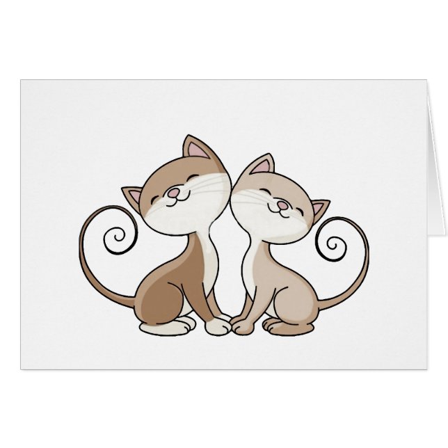 BFF Kitties with Curling Tails (Front Horizontal)