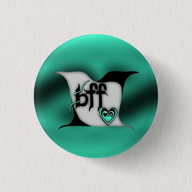 bff ~ lovebirds 1 inch round button (Front)