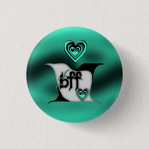 bff ~ lovebirds 1 inch round button