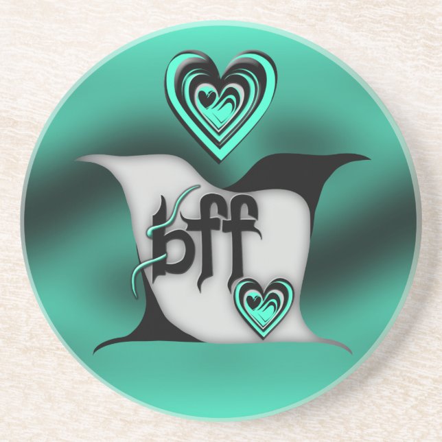 bff ~ lovebirds coaster (Front)