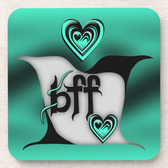 bff ~ lovebirds coaster (Front)