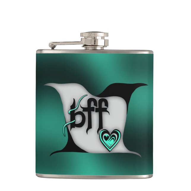 bff - lovebirds hip flask (Front)
