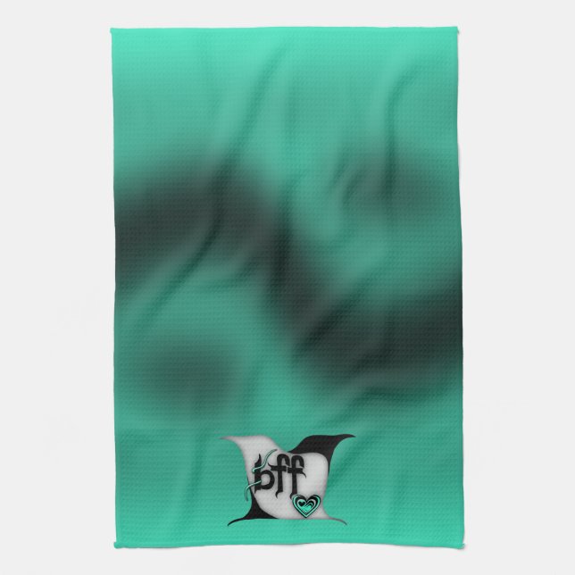 bff ~ lovebirds kitchen towel (Vertical)