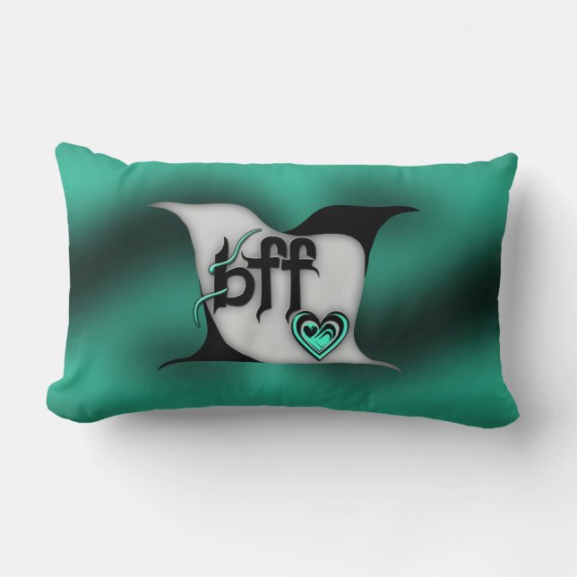 bff ~ lovebirds lumbar pillow (Front)