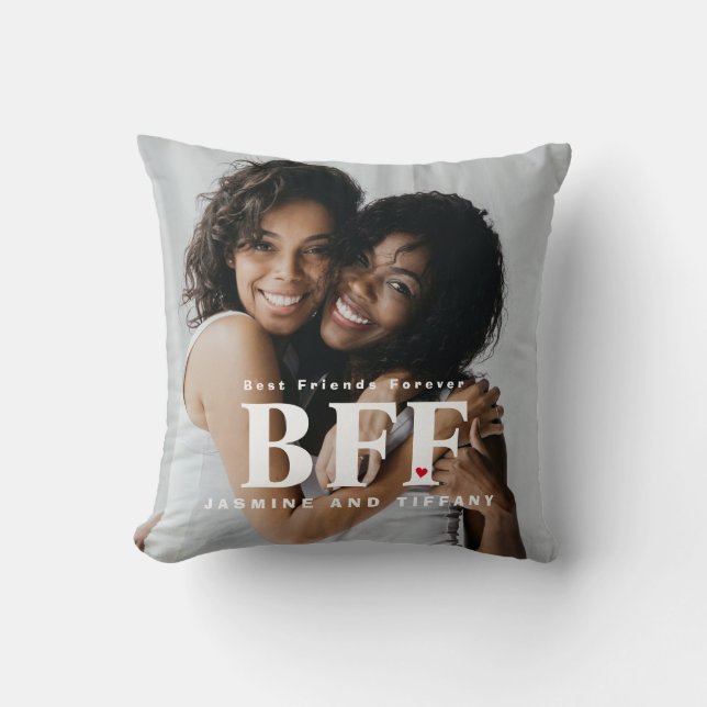 BFF Meilleur Coussin photo de Bestie pour les amis (Recto)