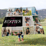 BFF Photo Collage Best Friend Birthday Gift Custom Fleece Blanket<br><div class="desc">"Because everyone else sucks". A great gift for your bestie. 10 photo collage, modern fonts on trendy colour block. Add your custom wording to this design by using the "Edit this design template" boxes on the right hand side of the item, or click the blue "Customize it" button to arrange...</div>