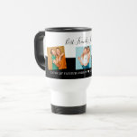 BFF Photo Collage Best Friends Script Modern Black Travel Mug<br><div class="desc">BFF Photo Collage Best Friends Script Modern Black</div>