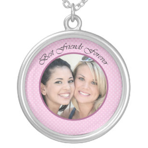 BFF Photo Silver Plated Necklace