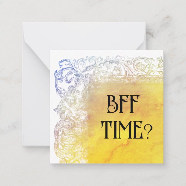 *~* BFF TIME? AP63 Relationship Flat Note Card (Front)