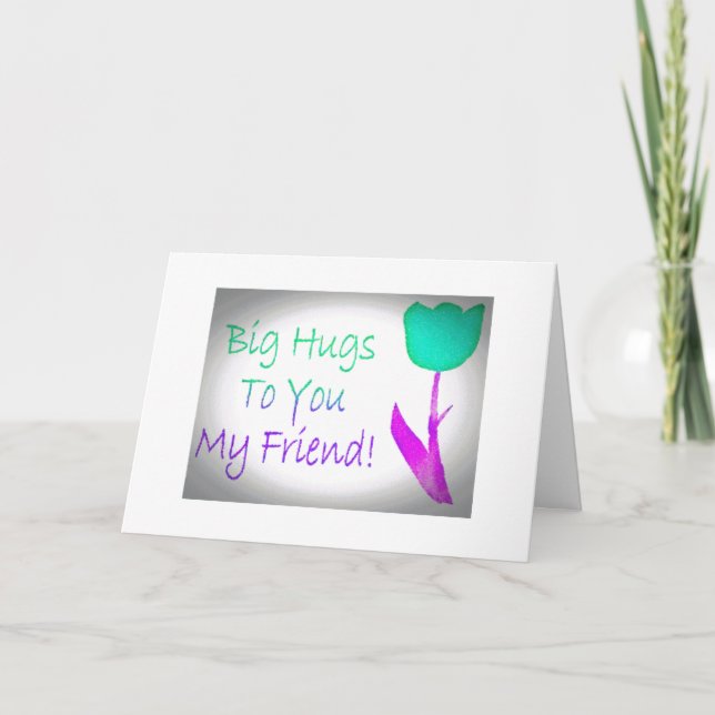 BFF'S BIRTHDAY HUGS / WISHES BEST BIRTHDAY EVER CARD (Front)