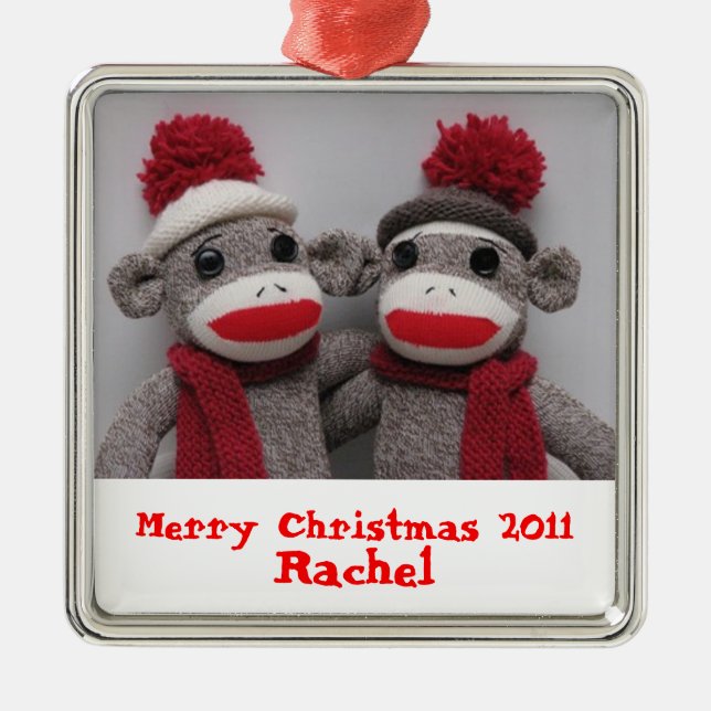 BFF'S Sock Monkey Ornament (Front)