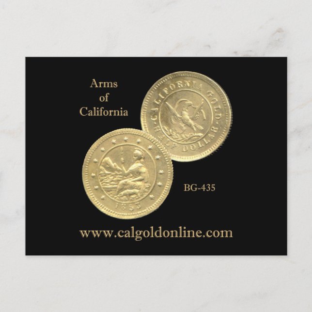 BG-435 "Arms of California" Postcard (Front)