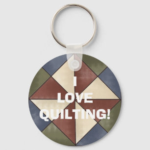 bg (603), ILOVEQUILTING! Keychain