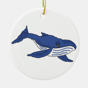BG- Awesome Blue Whale Ornament