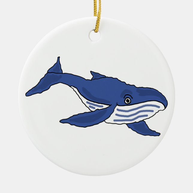 BG- Awesome Blue Whale Ornament (Front)