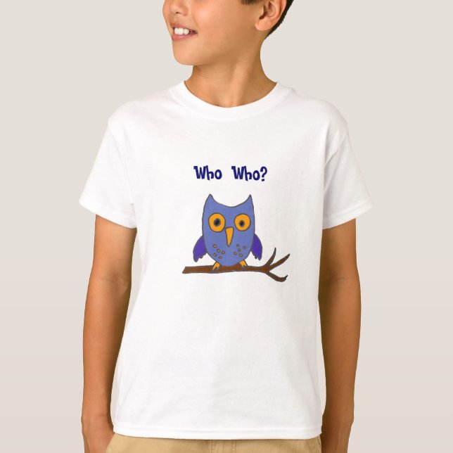 BG- Funny Who Owl Cartoon Shirt (Front)