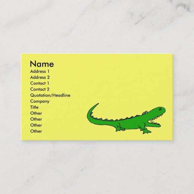 BG- Gator business cards (Front)