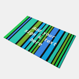 BG Stripes Pattern coloured II + your back & idea Doormat