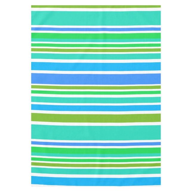 BG Stripes Pattern coloured II + your background Tablecloth (Front)