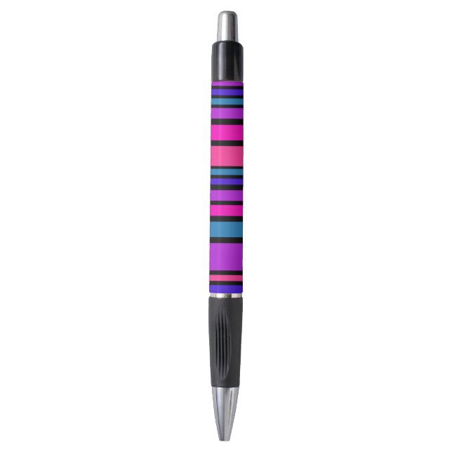 BG Stripes Pattern coloured III + your back & idea Pen (Front Vertical)