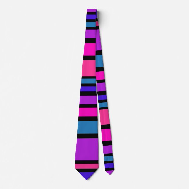 BG Stripes Pattern coloured III + your background Tie (Front)