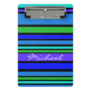 BG Stripes Pattern coloured IV + your back & idea Mini Clipboard