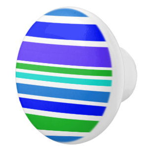 BG Stripes Pattern coloured IV + your background Ceramic Knob