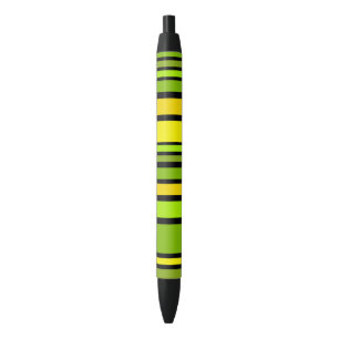 BG Stripes Pattern coloured V + your back & idea Black Ink Pen