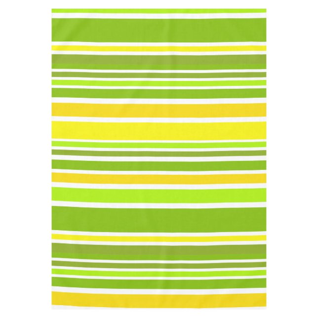 BG Stripes Pattern coloured V + your background Tablecloth (Front)