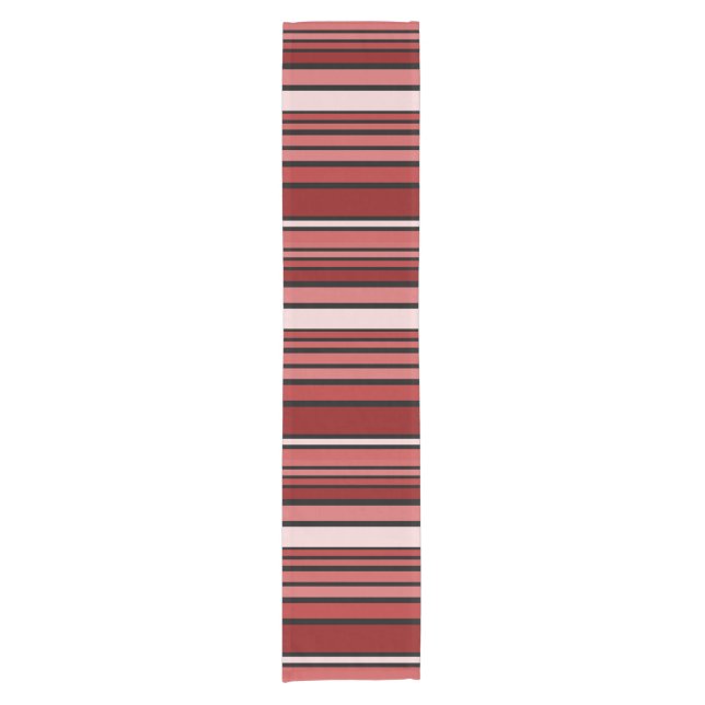BG Stripes Pattern coloured VIII + your backgr. Short Table Runner (Front)