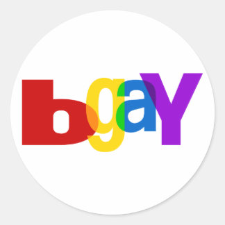 bGay Classic Round Sticker