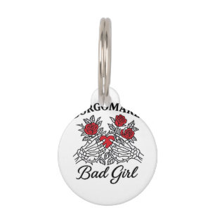 Bgm Bad Girl II Classic - Skeleton Heart Hands Pet Tag