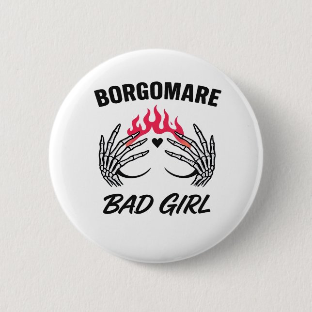 Bgm Bad Girl II - Skeleton Heart Hands   2 Inch Round Button (Front)