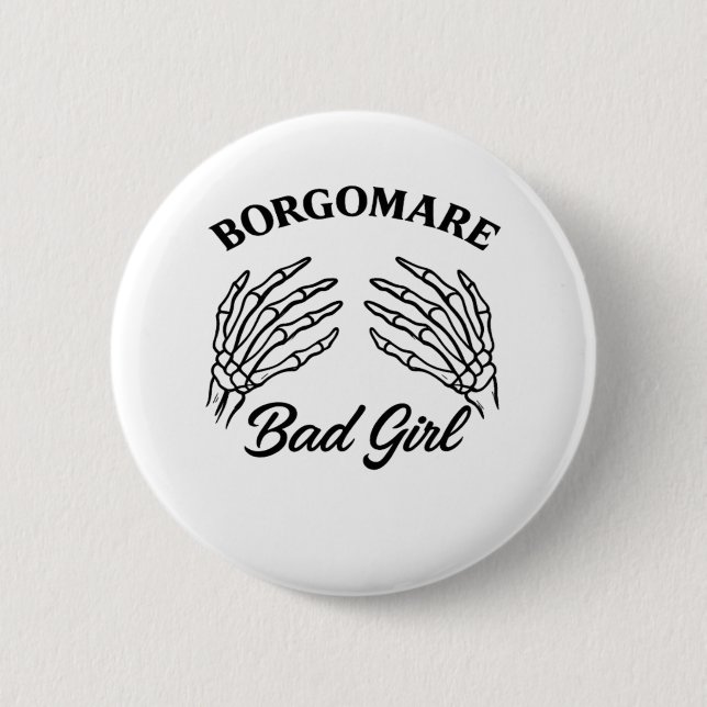 Bgm Bad Girl - Skeleton Heart Hands  2 Inch Round Button (Front)