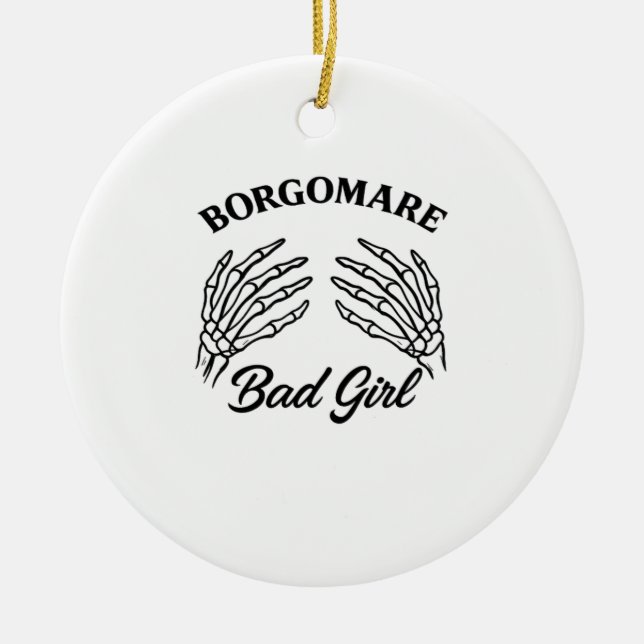 Bgm Bad Girl - Skeleton Heart Hands  Ceramic Ornament (Front)