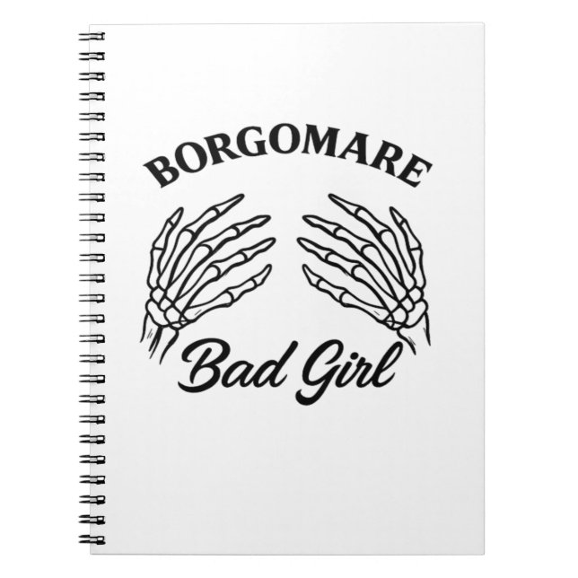 Bgm Bad Girl - Skeleton Heart Hands  Notebook (Front)