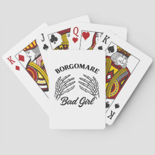 Bgm Bad Girl - Skeleton Heart Hands Playing Cards