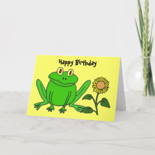 BH - Carte d'anniversaire de la grenouille amusant